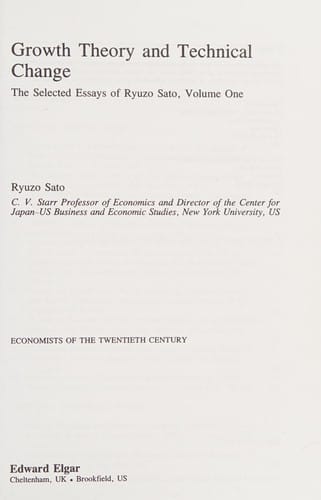 Growth theory and technical change