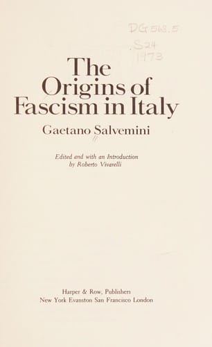 The origins of fascism in Italy