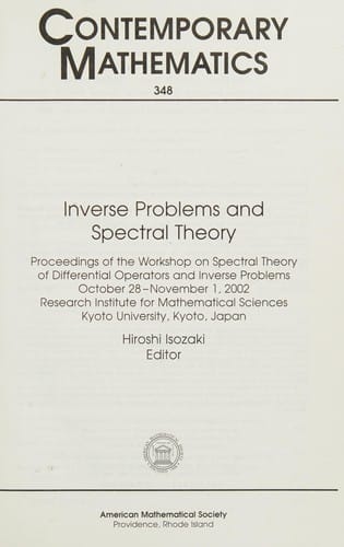 Inverse problems and spectral theory