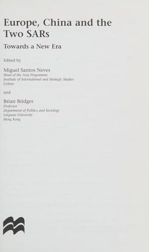 Europe, China and the two SARs