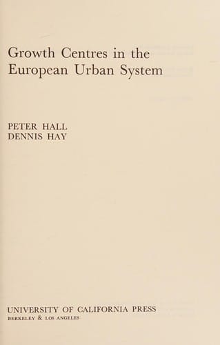 Growth centres in the European urban system