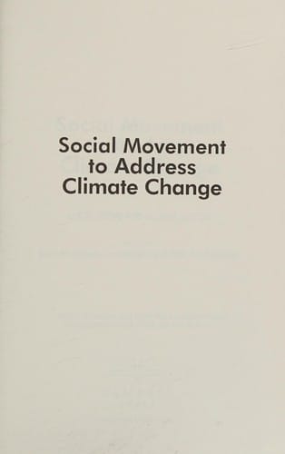 Social movement to address climate change
