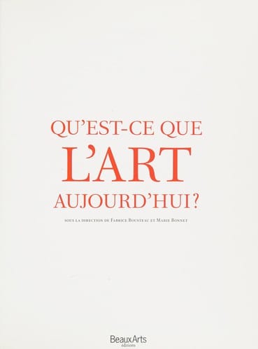 Qu'est-ce que l'art aujourd'hui?