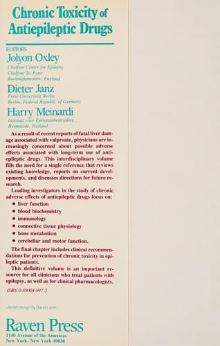 Chronic toxicity of antiepileptic drugs