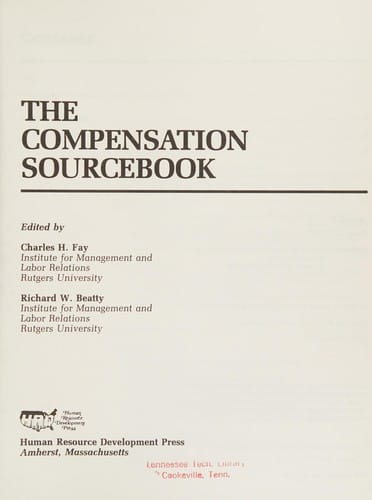 The Compensation sourcebook