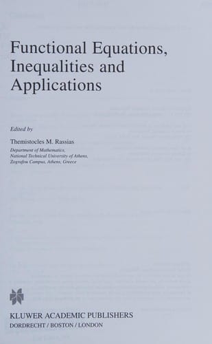 Functional equations, inequalities, and applications