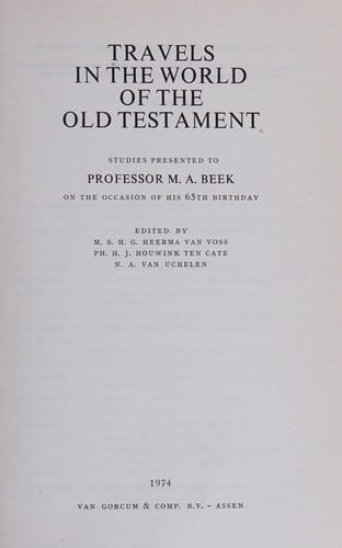 Travels in the world of the Old Testament