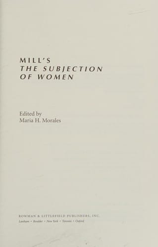 Mill's The subjection of women