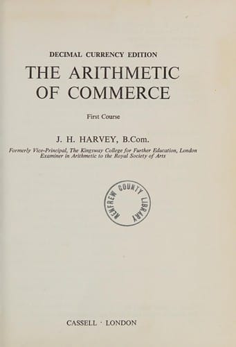 The arithmetic of commerce