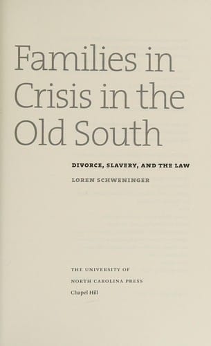 Families in crisis in the Old South