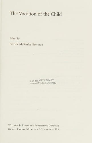 The vocation of the child