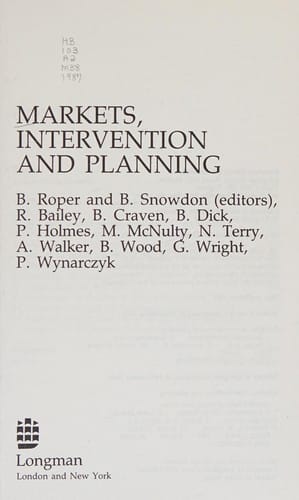 Markets, intervention, and planning
