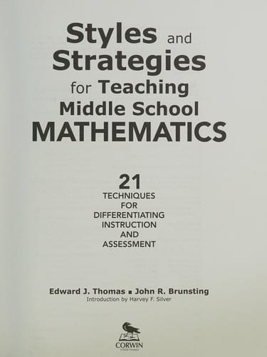 Styles and strategies for teaching middle school mathematics