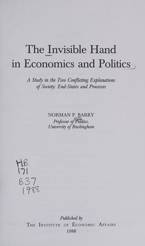 The invisible hand in economics and politics