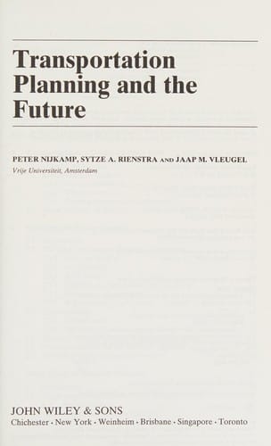 Transportation planning and the future