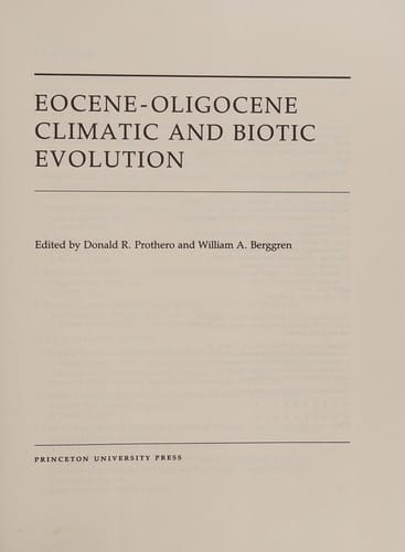 Eocene-Oligocene Climatic and Biotic Evolution