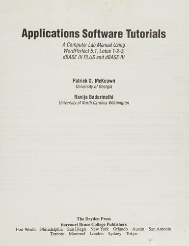 Applications software tutorials