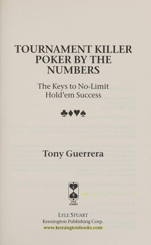 Tournament killer poker by the numbers