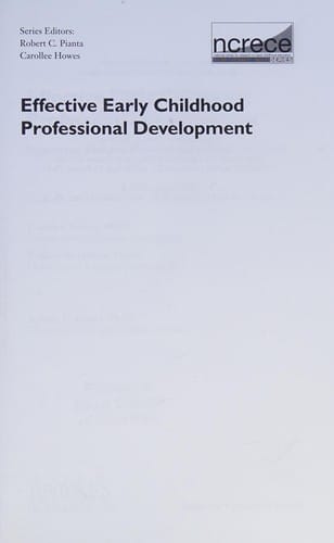 Effective early childhood professional development