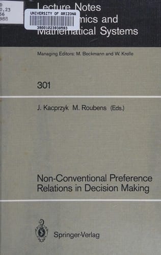 Non-conventional preference relations in decision making