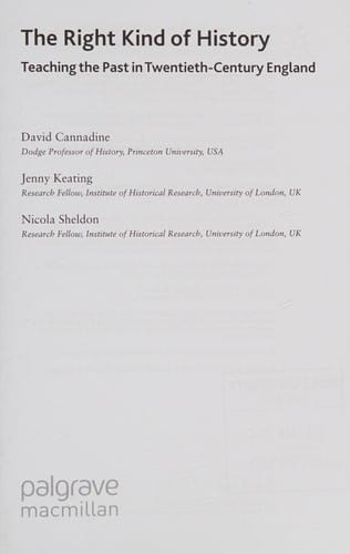 The right kind of history