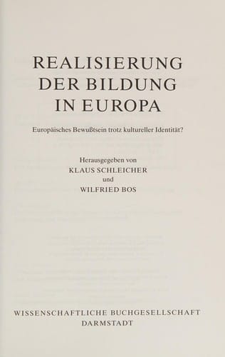 Realisierung der Bildung in Europa