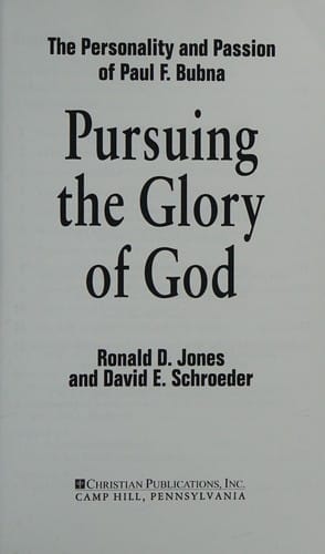 Pursuing the glory of god