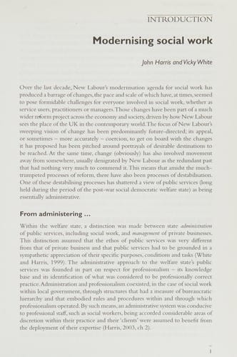 Modernising social work