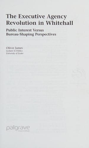 The executive agency revolution in Whitehall