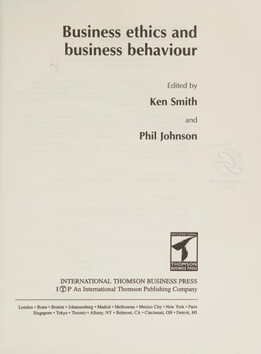 Business ethics and business behaviour