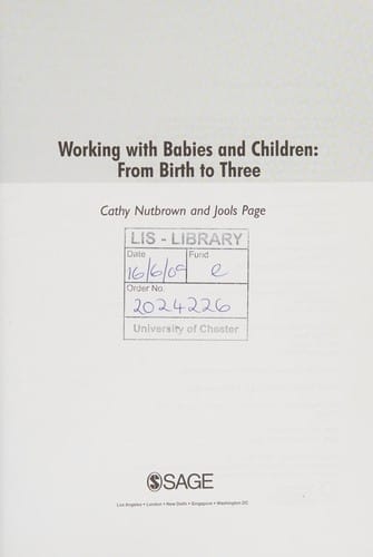 Working with babies and children