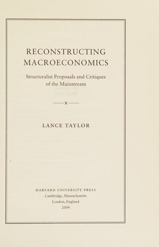Reconstructing macroeconomics