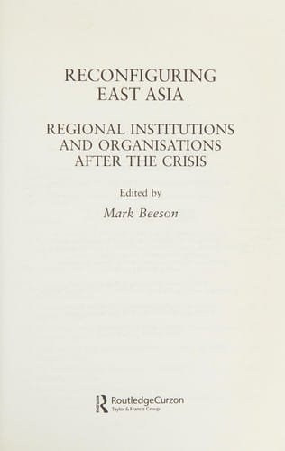 Reconfiguring East Asia