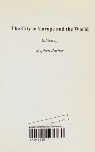 The city in Europe and the world