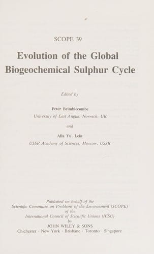 Evolution of the global biogeochemical sulphur cycle