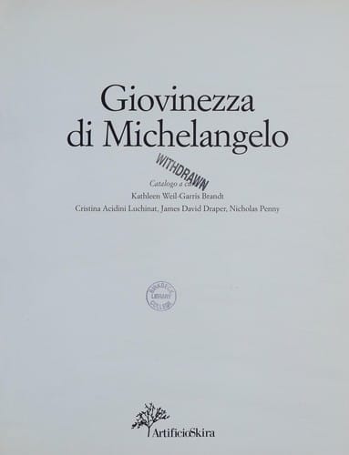 Giovinezza di Michelangelo