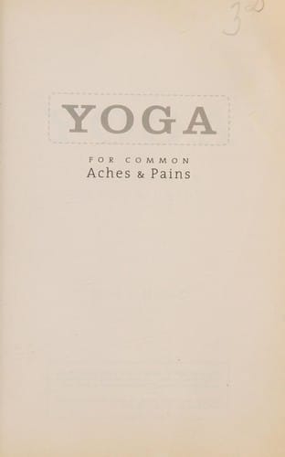 Yoga for common aches & pains