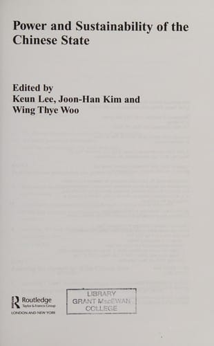 Power and sustainability of the Chinese state