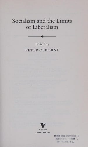 Socialism and the limits of liberalism
