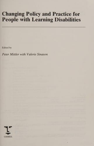 Changing policy and practice for people with learning disabilities