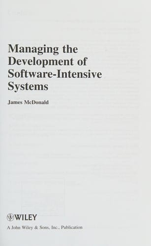 Managing the development of software intensive systems