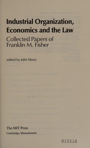 Industrial organization, economics, and the law