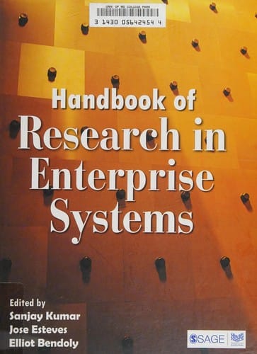 Handbook of research in enterprise systems