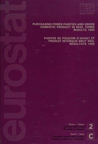 Purchasing power parities and gross domestic product in real terms