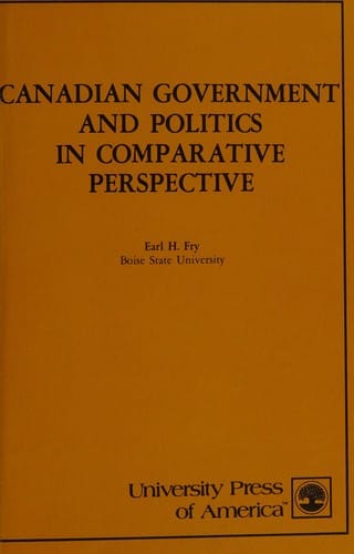 Canadian government and politics in comparative perspective