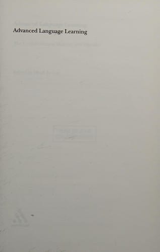 Advanced language learning