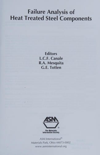 Failure analysis of heat treated steel components