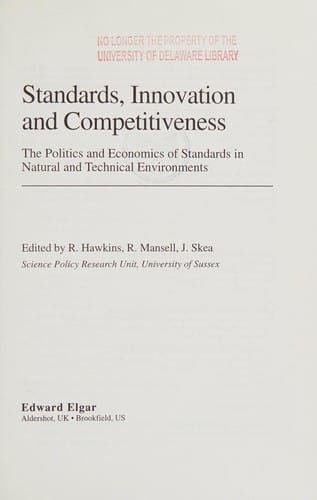 Standards, innovation and competitiveness