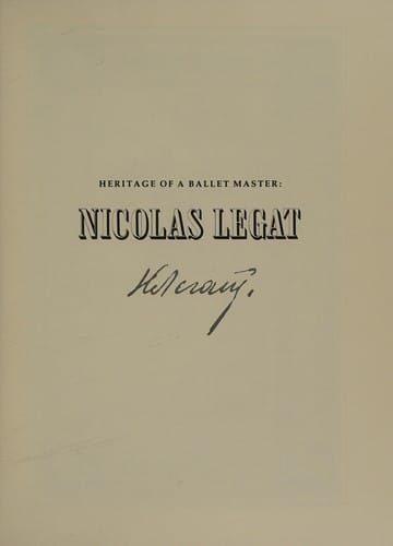 Heritage of a ballet master, Nicolas Legat