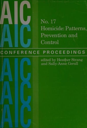Homicide, patterns, prevention, and control